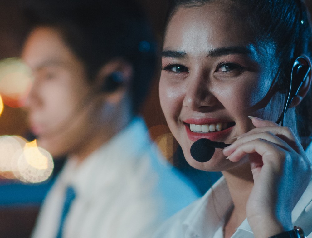 Agents working an overnight support shift