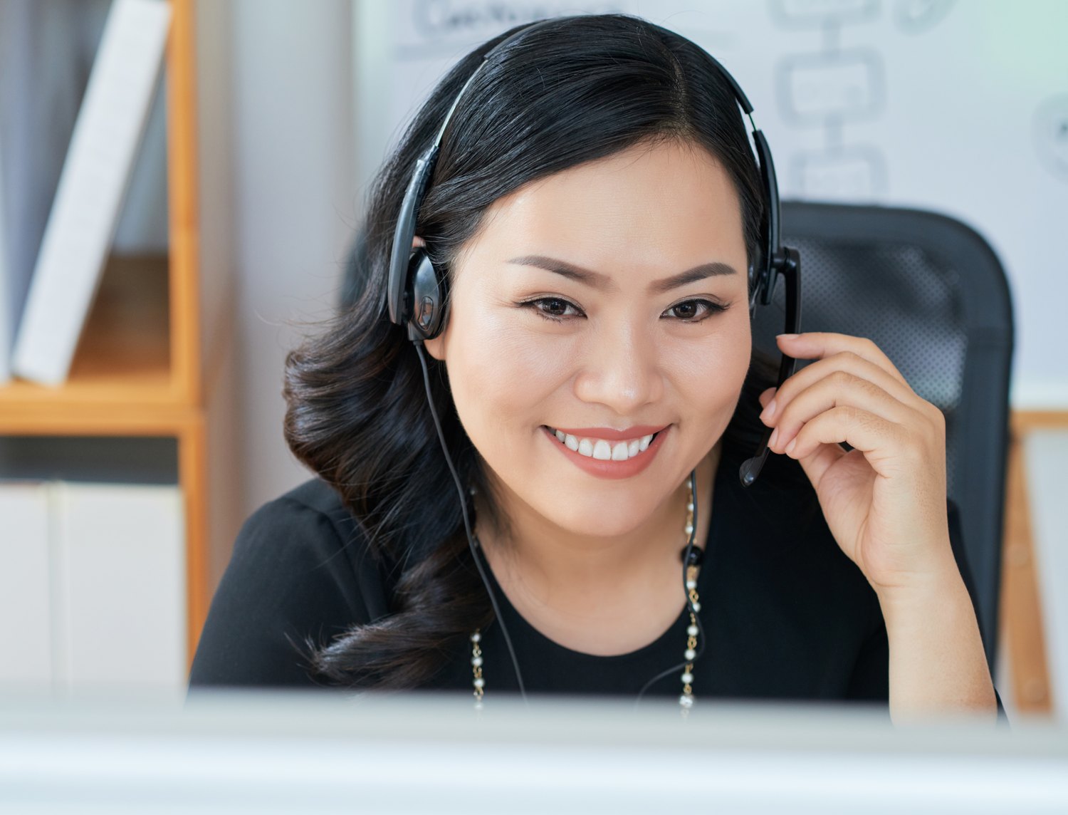 Team leader on a headset call
